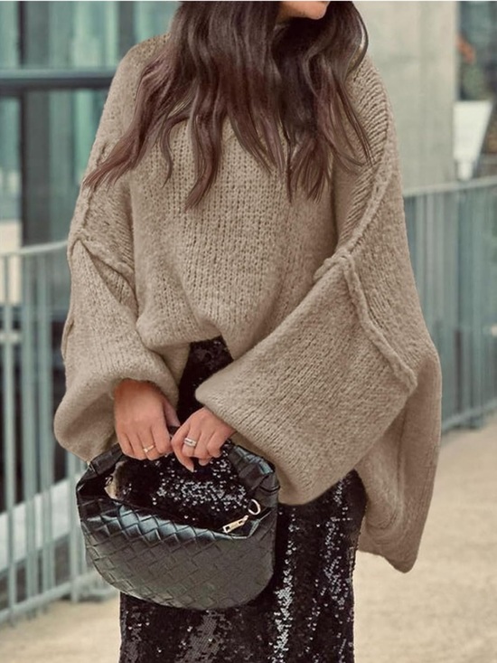 Sweaters - Oversized Knit Sweater